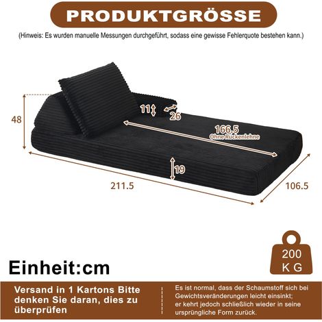 Un divano in velluto a coste lungo 211 cm, dal design moderno e liberamente componibile, con schienali triangolari, braccioli removibili e cuscini di seduta estensibili, adatto a diverse esigenze. (1/5)