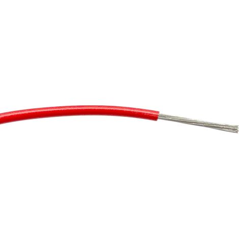 Fil électrique RS PRO BS4808 1 mm² 17, 1,5 kV c.a., PVC Rouge, 100m ( Prix pour Bobine de 100 )