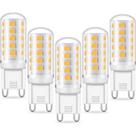 TTIO Ampoule G9 LED - 5W Equivalent 33W 40W G9 Halogène, 420LM, Mini Lampe, Blanc Froid 6000K, Sans Scintillement, AC220-240V, NON-Dimmable, Lot de 5 [Classe énergétique A+] (1/5)