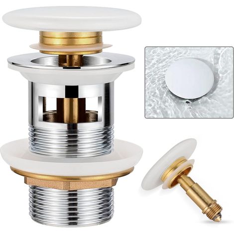 Piletta universale con troppo pieno per lavabo e lavabo - piletta in ottone ceramico piletta per lavabo
