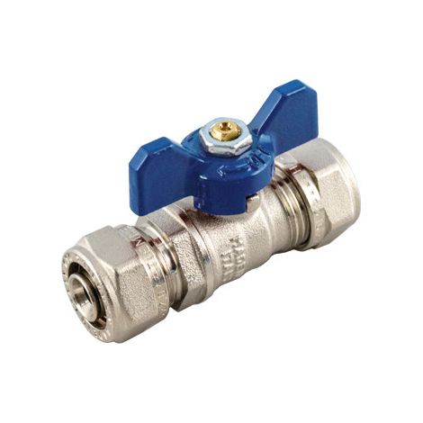 Vanne papillon à compression multicouche ø16 bleu – Température max 110°C – Pression max 30 bars – Compatible eau potable et glycolé – Selection P Pro