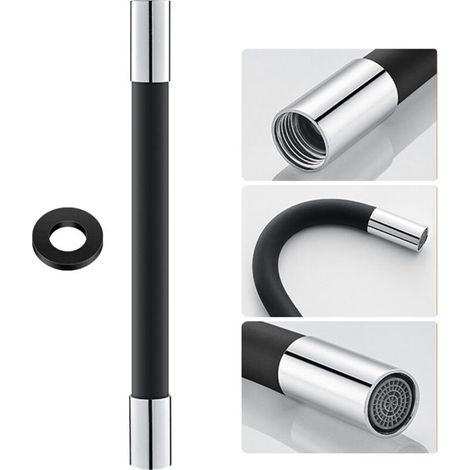Rallonge robinet flexible 360°, tube silicone avec joint étanche, aérateur, universelle, anti-éclaboussures, économique, pour évier cuisine et salle bain (1/5)