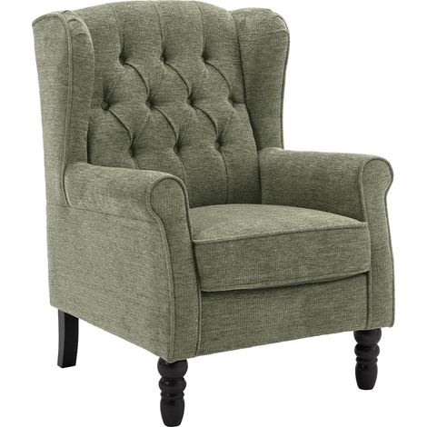 SMARTUE Sillón de diseño minimalista, combina comodidad y estilo para un ambiente moderno, color Verde