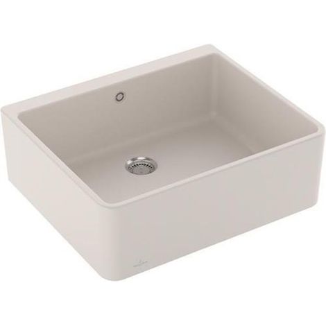 Évier VB 60 x 595 x 500 mm avec bonde. Évier en céramique Crema cplus