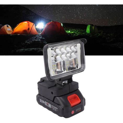 Projecteur LED extérieur haute luminosité à large faisceau, tête de lampe rotative avec interface MT, norme européenne 100-240 V. Contenu de la boîte : lampe LED 3 pouces, une batterie et un chargeur. (1/5)