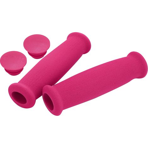 2 pièces Poignées de Vélo Antidérapantes en Mousse Légère pour VTT et Route - Rose (1/5)