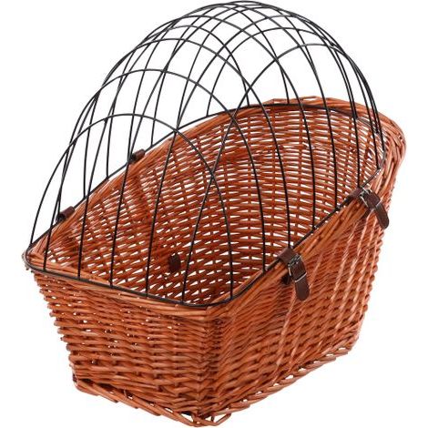 MaxxPet Cestino per bicicletta per cani – per portabagagli – 55x35x51,5cm – marrone (1/5)