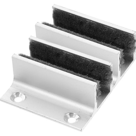 lot de 2 guide de sol pour porte en verre, alliage d'aluminium (1/5)