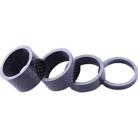 rondelles d'entretoise de fourche pour jeu de direction de VTT en fibre de carbone, 4 tailles (1/5)