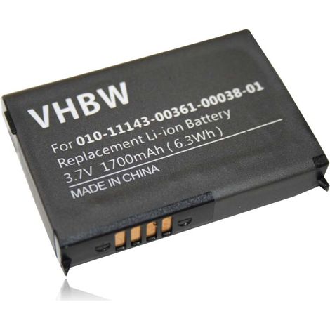 vhbw 1x Akku Ersatz für Garmin 361-00038-01, 010-11143-00 für GPS Navigation Navi (1700 mAh, 3,7 V, Li-Ion)