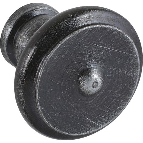 Bouton de meuble Ø 25 mm – Poignée de porte pour meuble – Bouton de meuble rustique en fer étamé vieilli