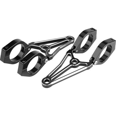 Paar Motorradscheinwerfer-Befestigungshalterungen, Motorrad-Gabelscheinwerferhalterung für Cafe Racer 41mm. (1/5)