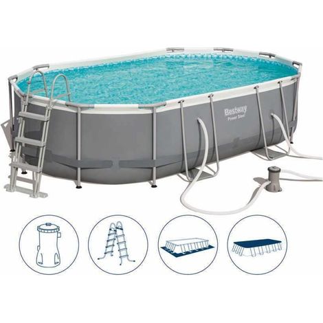 Piscina Bestway Power Steel Ovale cm 488x305x107h - 56448