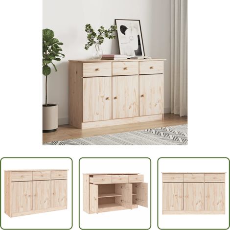 vidaXL Massivholz Schrank -  Sideboard ALTA 112x35x73 cm Massivholz Kiefer (1/5)