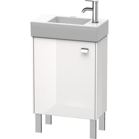 Meuble sous-vasque BRIOSO 570x484x239mm poignée chromé ouverture gauche blanc brillant