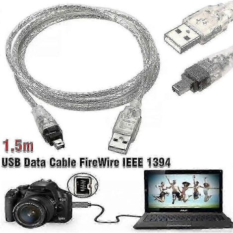 2025 Pour Mini DV MiniDV Câble de données USB Firewire IEEE 1394 Caméscope HDV vers PC de montage 2024-Nouveau (1/5)