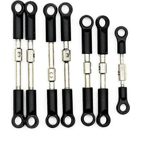 144001 144002 144010 124016 124017 124018 124019 Kit de 7 pièces comprenant des biellettes de direction avant et arrière, des tringleries de servo et des accessoires pour voiture télécommandée (1/5)