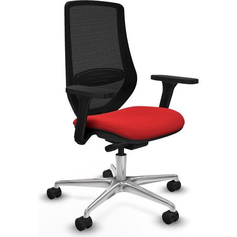 Piqueras y Crespo Mardos Silla de oficina ergonómica roja