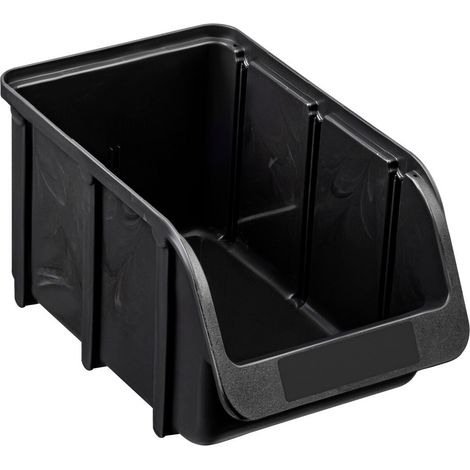 Hünersdorff 673500 Aufbewahrungsbox stapelbar (B x H x T) 146 x 127 x 242 mm Schwarz 1 St. (1/2)