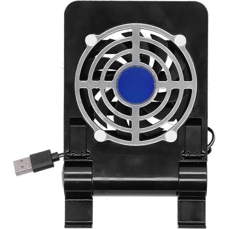Support de tablette 3 en 1 en alliage d'aluminium antidérapant avec ventilateur CC, support de téléphone de bureau et radiateur (noir) intelligent (1/5)
