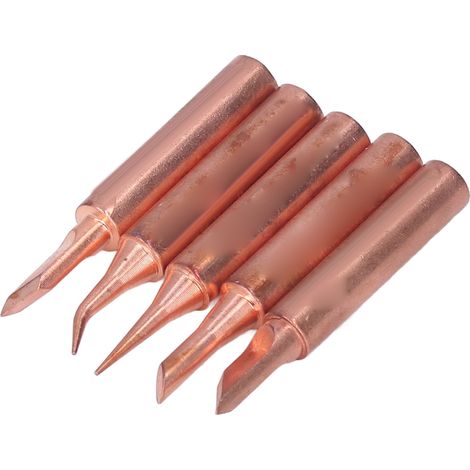 Set mit 5 Lötspitzen für C-900M-T Lötkolben, Ersatz-Kupferspitzen, Lötzubehör, Ersatzkopf für Lötstation, Profi-Set (1/5)