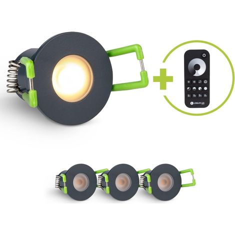 Einbaustrahler Mini Livorno 3W 2700K IP65 - Farbe: anthrazit RAL 7016 - Anzahl: 4x (1/5)