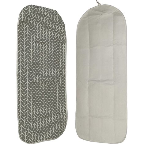 vhbw Housse de table de repassage compatible avec Leifheit AirBoard M-Serie planche à repasser blanc / gris