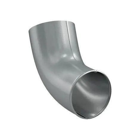 Coude d’évacuation acier Ø90 mm – Gris RAL 7011