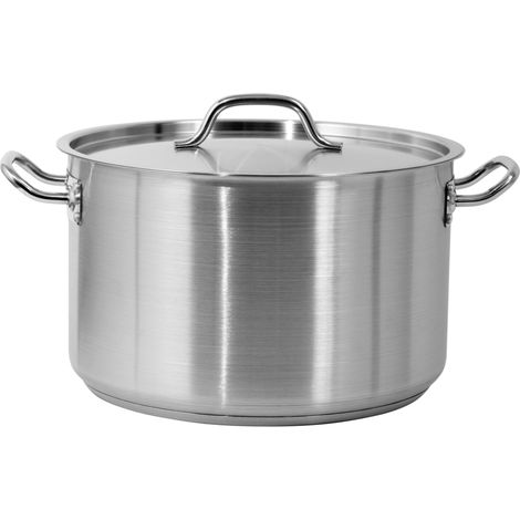 Mittlerer Kochtopf mit Deckel 22,4 l, Edelstahl 36x22 cm