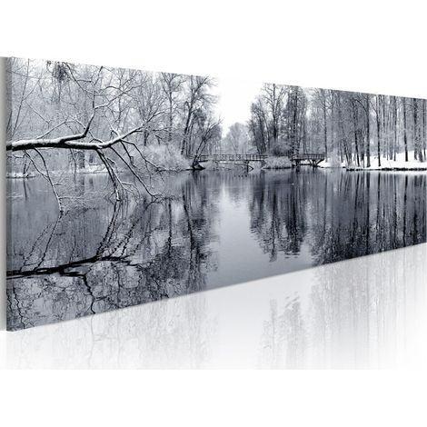 Tableau Imprimé "Paysage : Hiver" 40 x 120 cm (1/2)