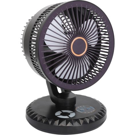 Petit ventilateur de bureau USB silencieux et puissant, 3 vitesses, circulation d'air réglable, idéal pour le bureau, la maison et les voyages (noir). (1/5)