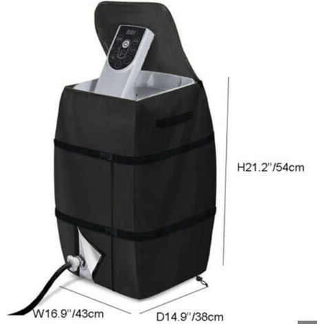Housse de Chauffage pour Spa, 42 x 38 x 54 cm, étanche, abri pour Spa, auvent Pliable et réglable avec Cordon de Serrage et Boucle, (1/5)