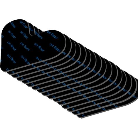 Juego de 16 bases antideslizantes para alfombras, 97x80 mm, color negro, para sala de estar, dormitorio u oficina. (1/5)