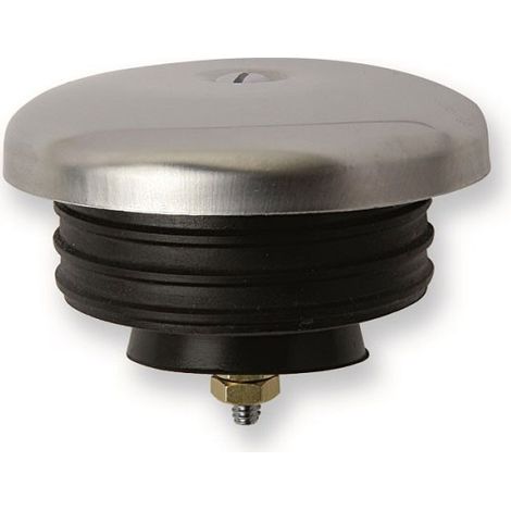 Tappo per curve tecniche d. 46 mm con rosone in acciaio 640601AS
