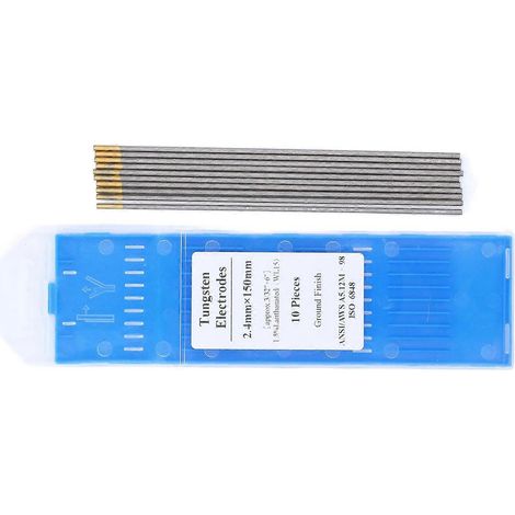 10-teiliges WIG-Schweißset mit Wolframelektroden (3/32 x 6 Zoll) und Wolframnadeln für Edelstahl und Aluminium