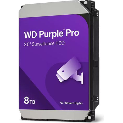 WESTERN DIGITAL Purple Pro (3,5'', 8TB, 256MB, 7200 U/min, SATA 6 Gb/s) (1/2)