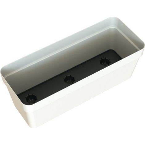Gartenkübel Capri 12,5 Liter Mit Reserve - 50 x 19 x 18 cm - Weiß - Artevasi Lda