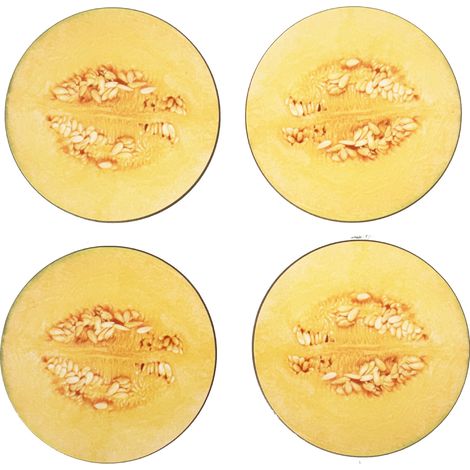 Set de 4 dessous de verres Melon Cbkreation (1/2)