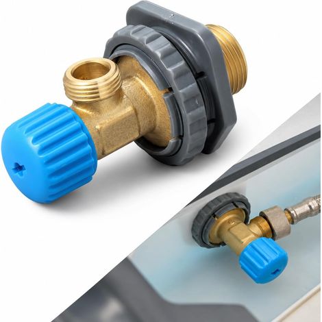 Robinet d'Arrêt WC Encastré 3/8", Vanne d'angle de WC en laiton, Robinet d'Angle pour Réservoir de Toilette Encastré,Compatible avec les Modèles 21245 8 ou 240.269.00.1 (1/5)