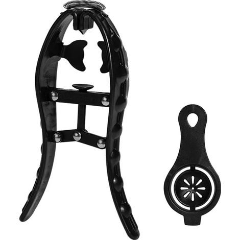 Batidor de huevos de cocina, separador de claras de huevo, cuchillo superior, abridor de tazón, eficiente, rápido, accesorios de cocina, herramientas negras (1/5)