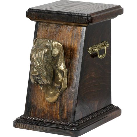 Schnauzer, Schnauzer II - une urne funéraire pour chien, une urne élégante ornée d'une statuette, une urne commémorative avec un buste de chien par Art-Dog (1/5)