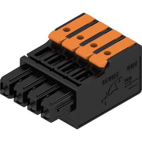 Boîtier pour connecteur CI Femelle, 4 contacts 1 rang , pas 5mm ( Prix pour Paquet de 6 )