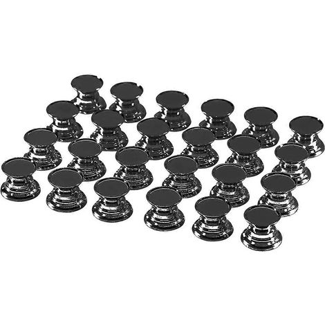 Set mit 24 DIY-Schubladenknopfrohlingen aus Kristall-Epoxidharz, Schubladengriffzubehör, Legierungsbasis für DIY-Harzgriffe (schwarz) (1/5)