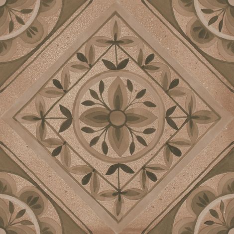 Carrelage effet carreaux de ciment 20x20 cm en grès cérame – 0,96m² – Pour cuisine, salon et salle de bain – Pose au sol et mur