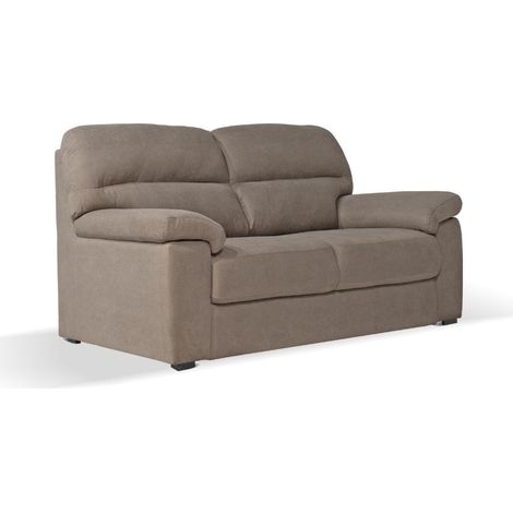 Alenda 3-Sitzer Sofa mit quadratischen Füßen in tortora