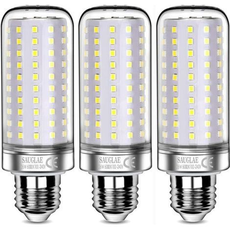 Ampoules LED 26W, Équivalent 200W Ampoule Incandescente, 3000Lm, 6000K Blanc Froid, Ampoules à E27 Vis Edison, 3 Pièces [Classe énergétique E]-LIAIKI (1/5)