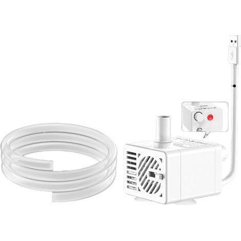 USB 5V Wasserpumpe mit Netzkabel, intelligente Mini-Wasserpumpe mit Wassersensor für Haustier-Trinkbrunnen, einstellbare Durchflussrate (max. 200 l/h) (1/5)