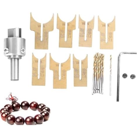 Kit de fraise de forêt de perles en bois, 18 Pièces/Ensemble, Outil de travail du bois pour rose ébène (1/5)