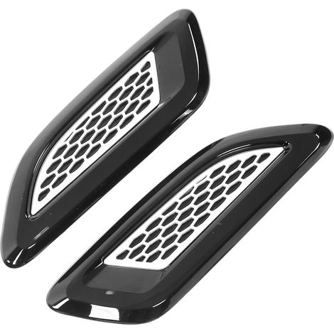 2 pièces de garniture décorative de sortie d'air de capot moteur de voiture GR Supra A90 2019-2022 (noir et argent) (1/5)