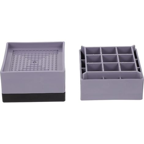 Rehausseur de Meuble en Plastique Gris pour Canapé et Armoire, Protège Le Sol des Rayures, Résistant à l'usure, pour Bureau et Maison (1/5)